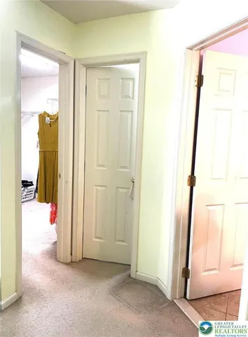 an empty room with closet