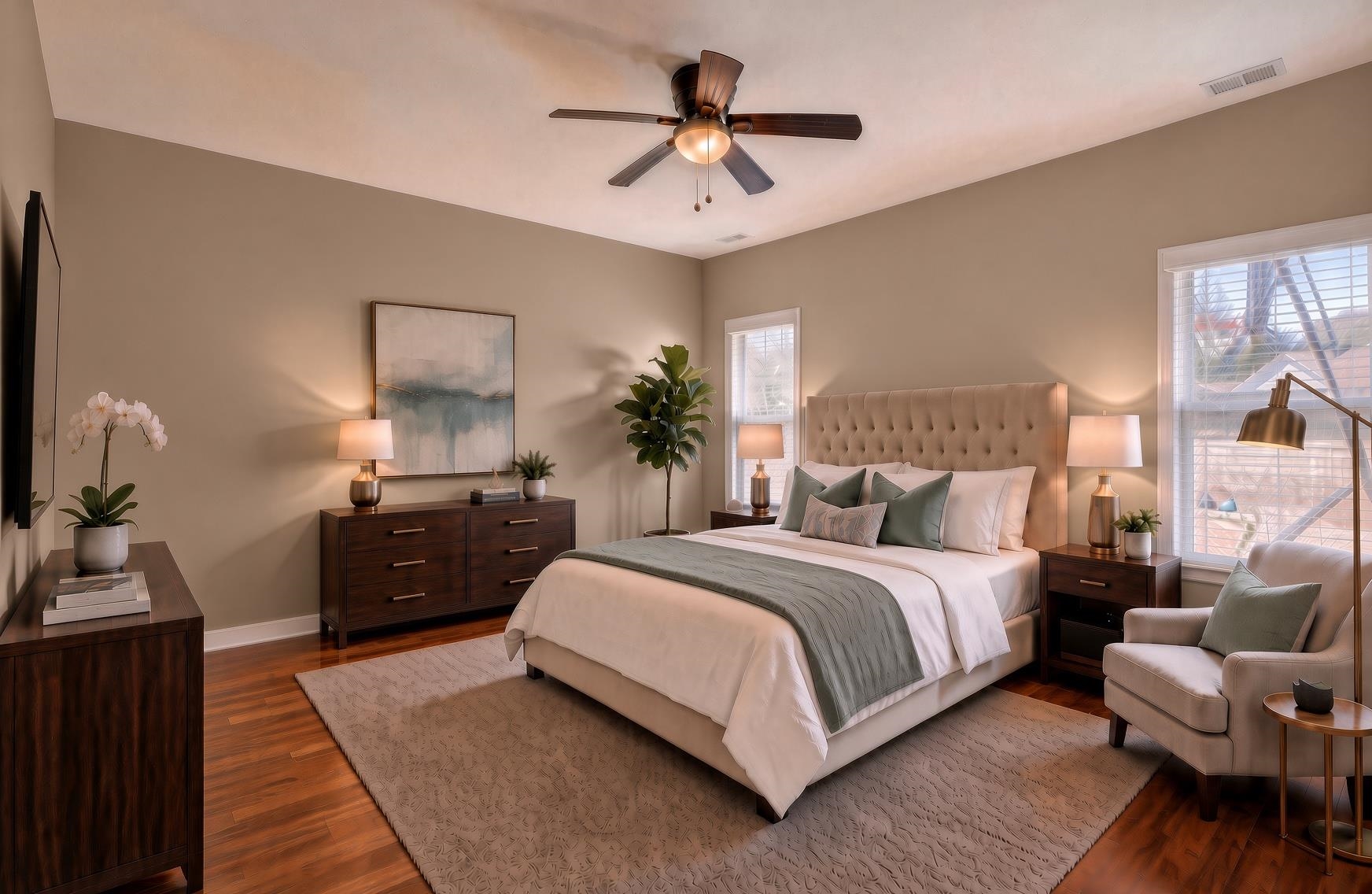 737 Steeple Ridge Cove Collierville, TN 38017 - Photo 13 of 21 Virtually staged master bedroom