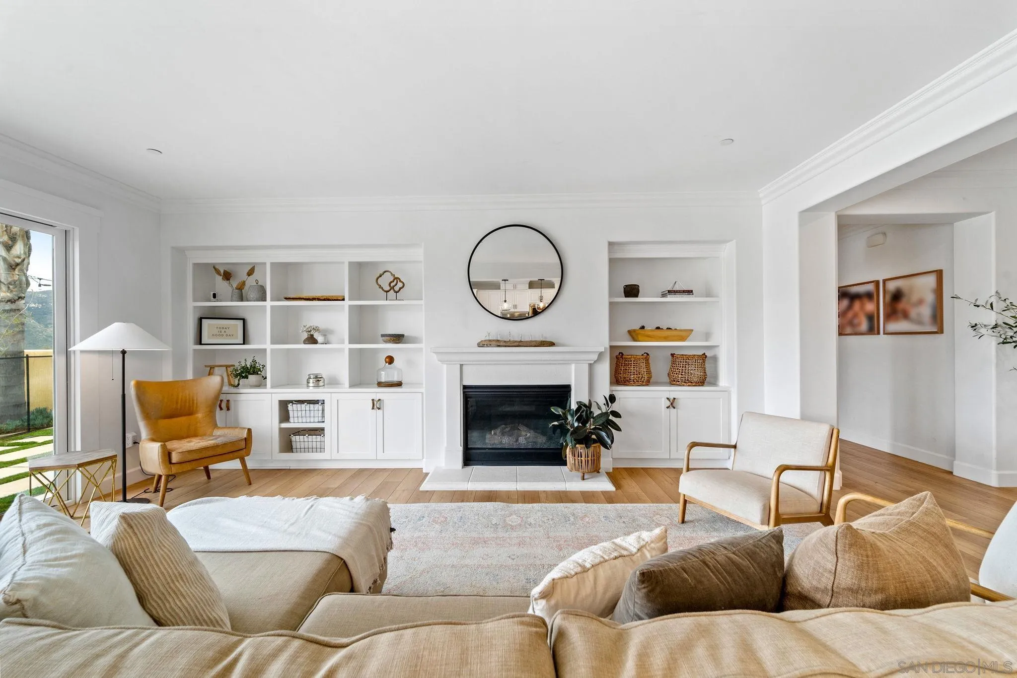 2836 Mesa Grove Road Fallbrook, CA 92028 - Photo 9 of 46 a living room with furniture and a fireplace