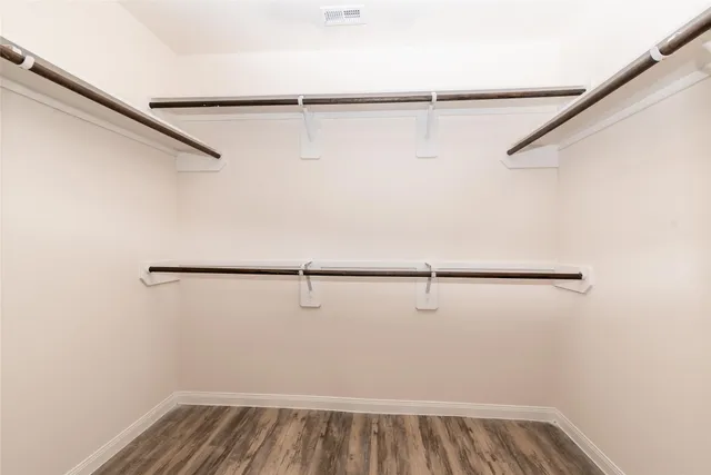 a view of small space with racks on the wall