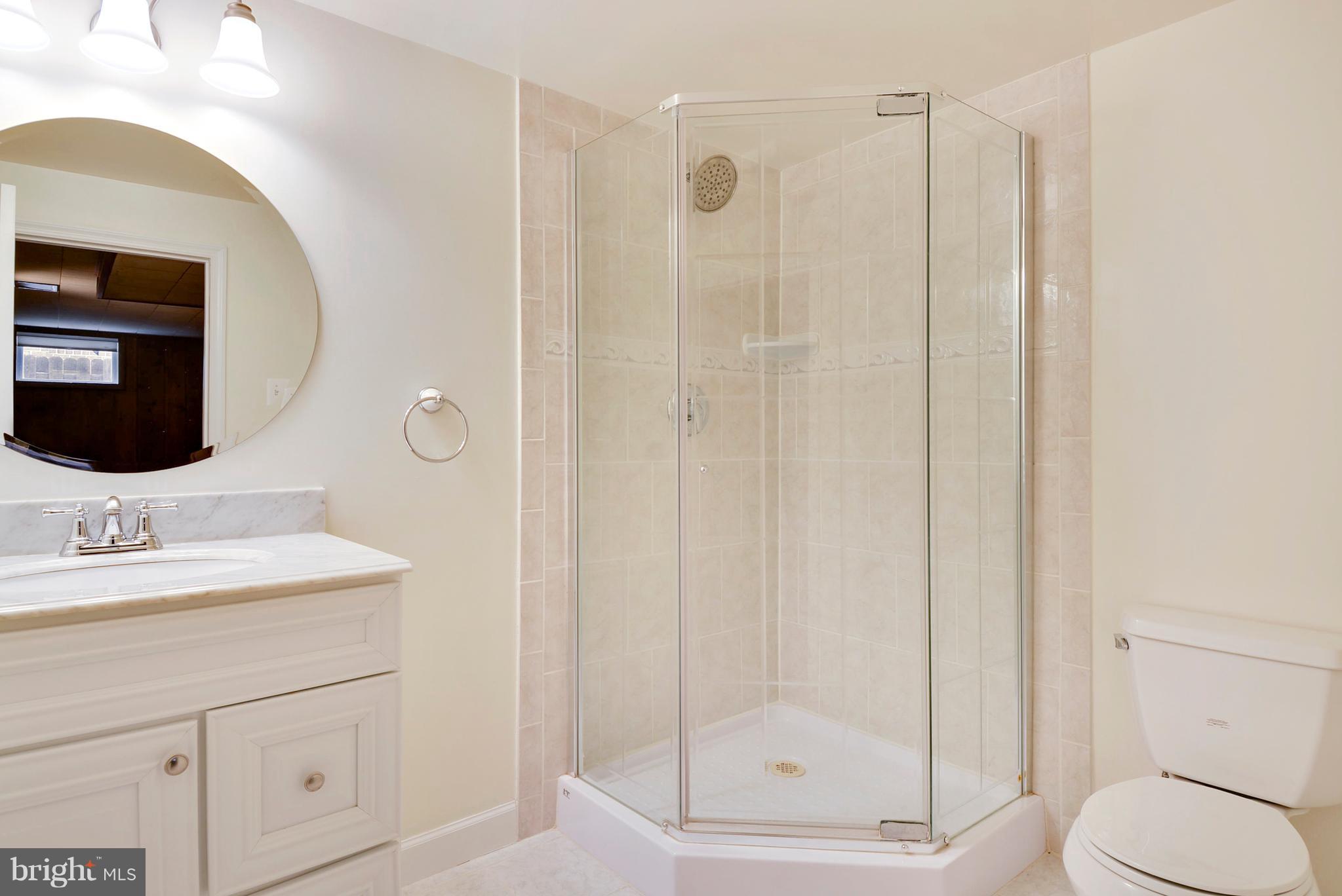 12719 Feldon Street Silver Spring, MD 20906 - Photo 15 of 30 a bathroom with a shower sink and mirror