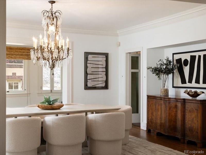 199 Lafayette Street Denver, CO 80218 - Photo 11 of 49 a dining room with furniture and window