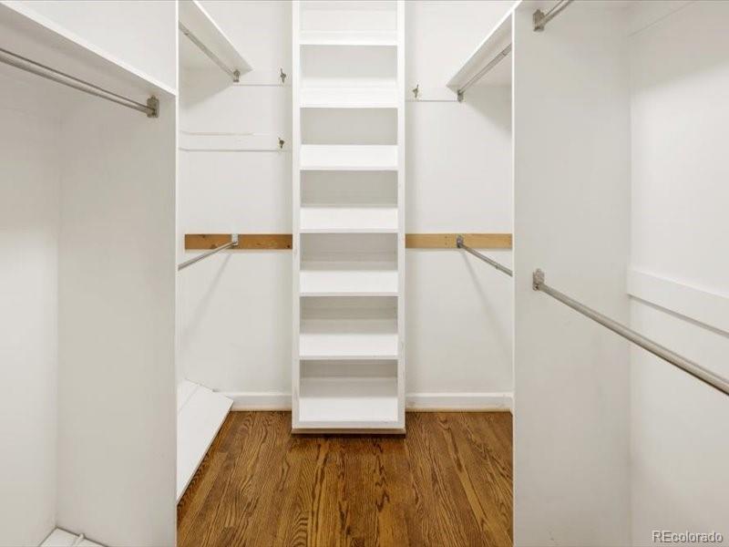 199 Lafayette Street Denver, CO 80218 - Photo 24 of 49 a view of walk in closet with empty racks