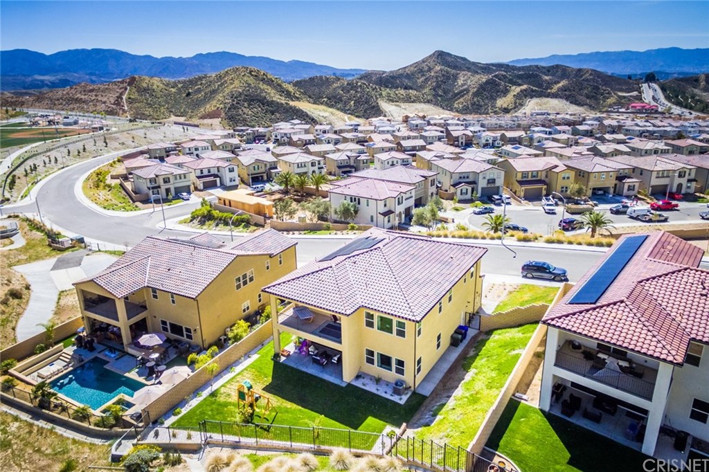 19047 Bension Drive Saugus, CA 91350 - Photo 66 of 72 aerial view of home from the hillside