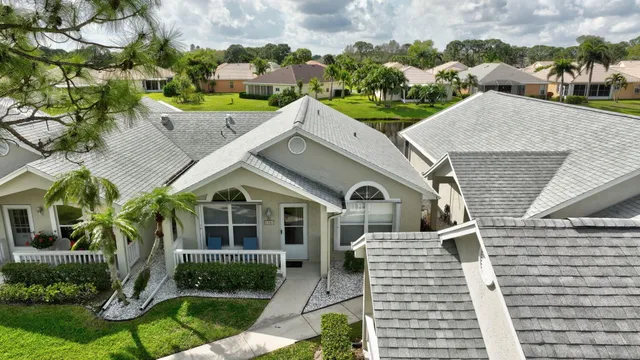 a house view with a garden space