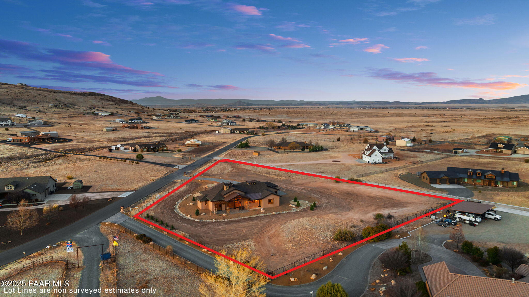3181 West L Bar L Road Prescott, AZ 86305 - Photo 79 of 79 77-Aerial TW (5) Lot Lines