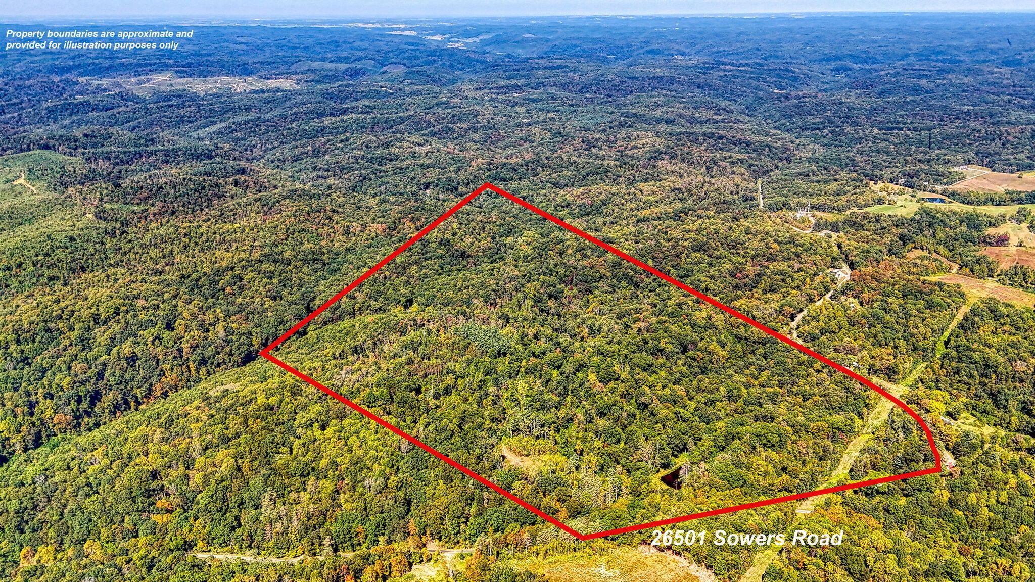 26501 Sowers Road McArthur, OH 45651 - Photo 34 of 64 Property lines are approximate and are for visual purposes only,