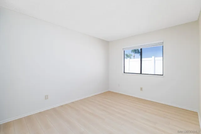 an empty room with a window
