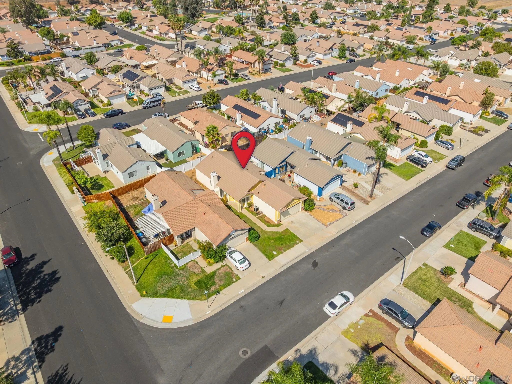 27971 Red Dawn Drive Menifee, CA 92585 - Photo 36 of 42 an aerial view of a residential building and an outdoor space