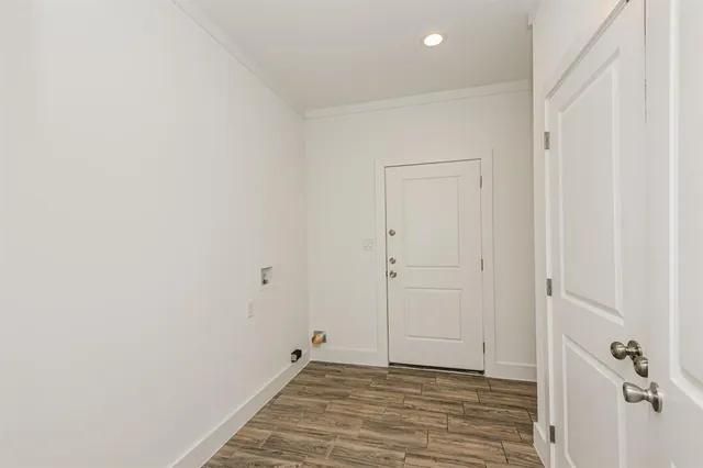 a view of a room with an empty space