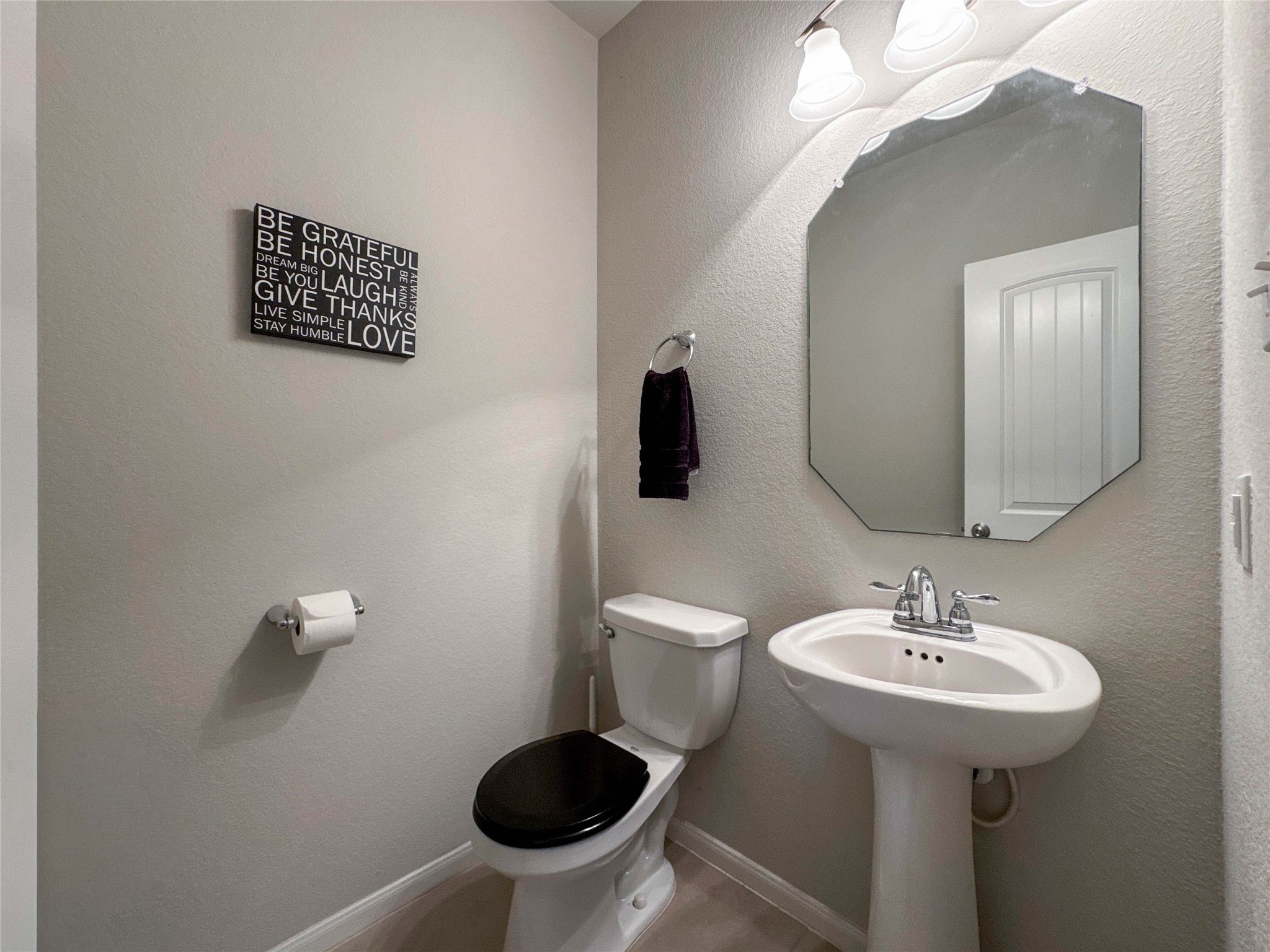 2 Eagle Lake Court Manvel, TX 77578 - Photo 24 of 38 a bathroom with a sink a toilet and a mirror