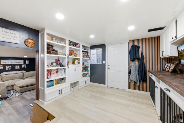 2323 North 720 West Clinton, UT 84015 - Photo 15 of 34 Interior space featuring light wood-style floors and recessed lighting