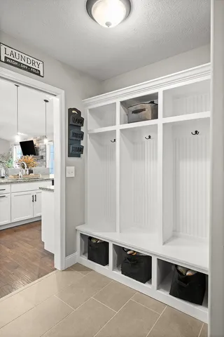 a room with gym equipment