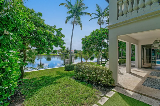 a view of a porch with a yard