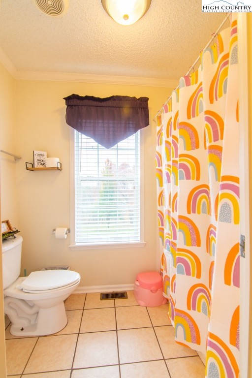 8877 Glade Valley Road Ennice, NC 28623 - Photo 24 of 49 a bathroom with a toilet and a shower curtain