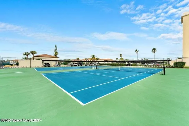 a view of a basketball court