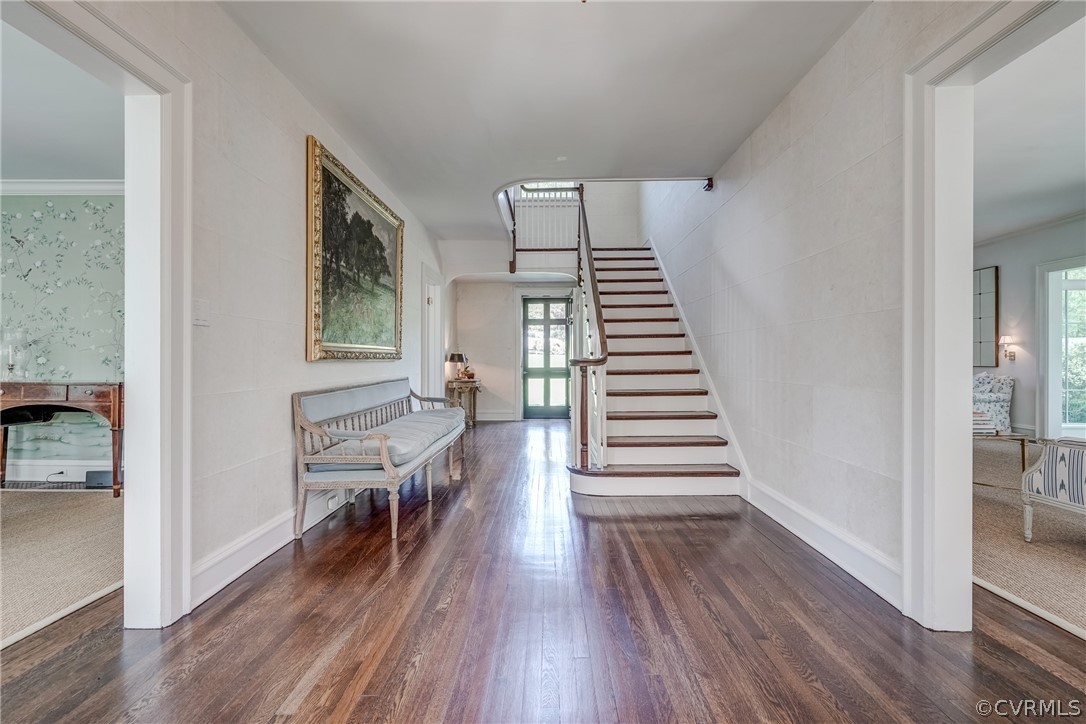 20 Rio Vista Lane Richmond, VA 23226 - Photo 11 of 49 a view of a hallway with wooden floor and staircase