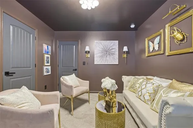 a bedroom with furniture and a wooden floor