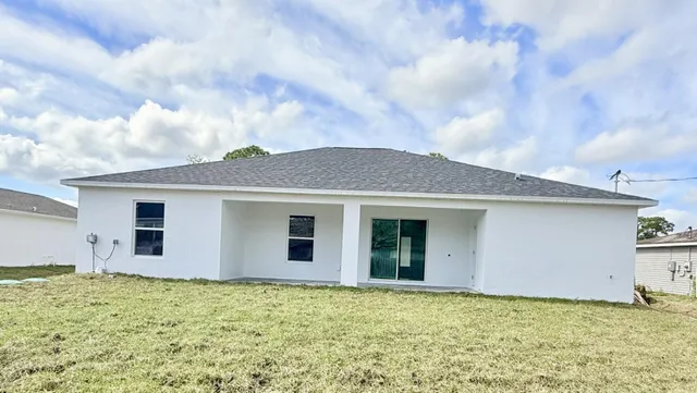 a backyard of a house