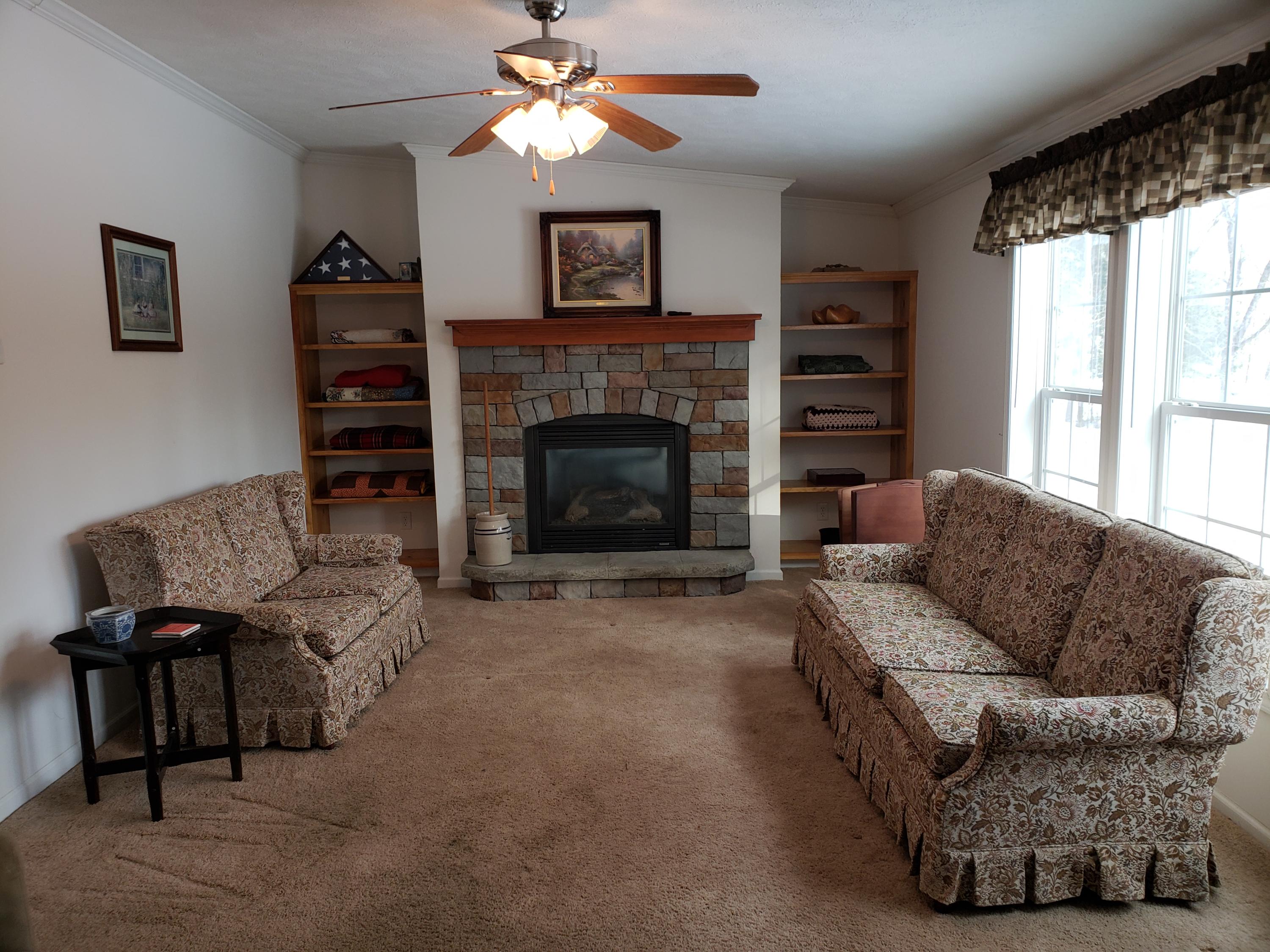 210 Gibbs Mill Road Livermore, ME 04253 - Photo 16 of 29 Living room with gas fireplace