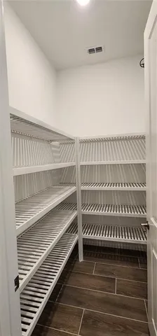 a view of a yard with an ocean view