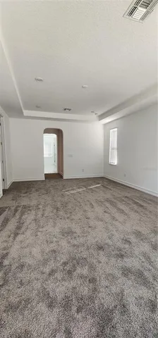 a view of a furniture in a room