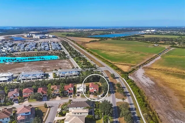 a view of an ocean with city view