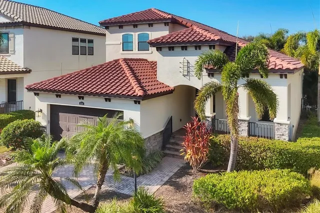 an aerial view of residential building with outdoor space