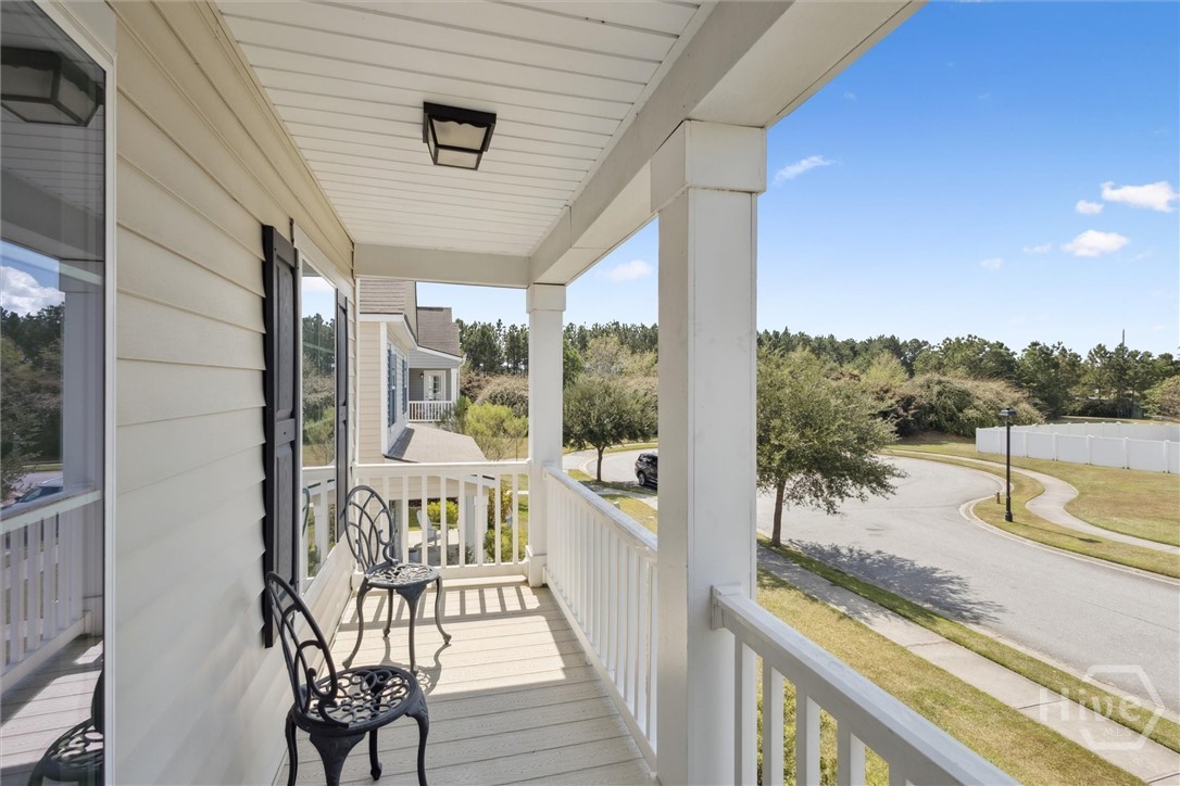 75 Timber Crest Court Savannah, GA 31407 - Photo 31 of 43 The front balcony off the third bedroom is 13'5"x4'9", giving you lots of space to enjoy being outside. The cul-de-sac limits the amount of traffic traveling in front of these homes.