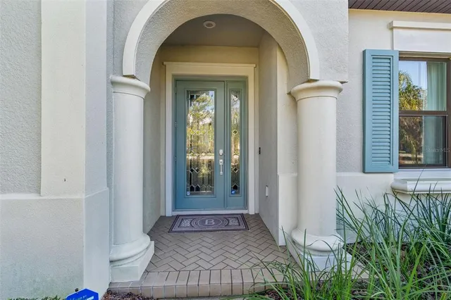 a view of a entryway door of the house