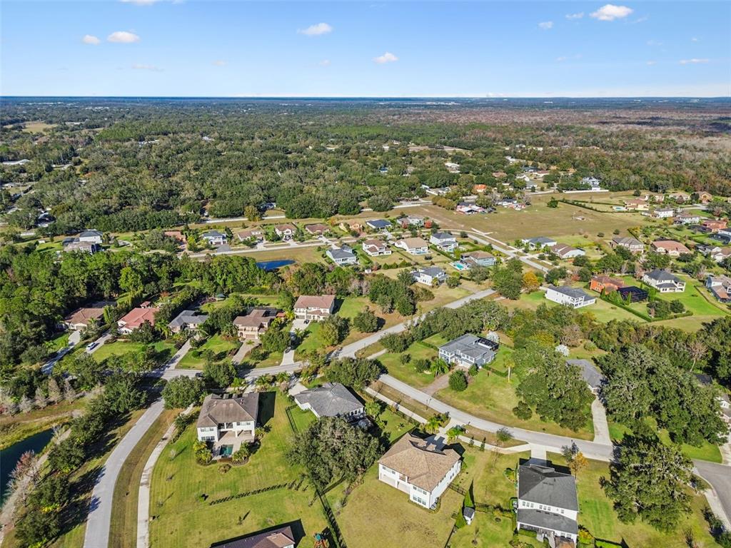 2519 Cordoba Ranch Boulevard Lutz, FL 33559 - Photo 64 of 77 an aerial view of residential houses with outdoor space and trees
