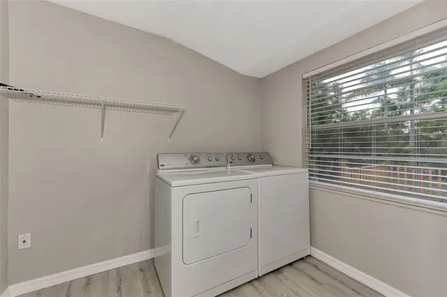 a view of utility room with washer and dryer