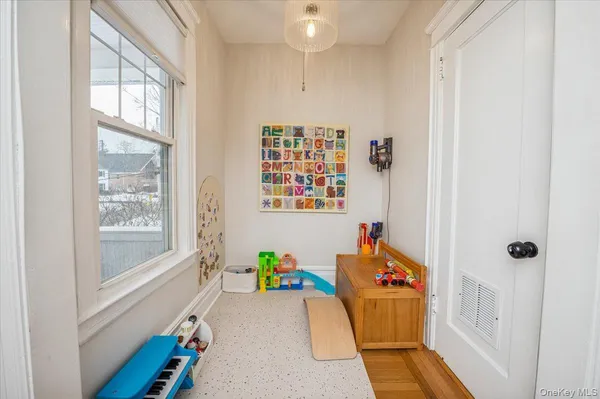 a view of hallway with washer and dryer