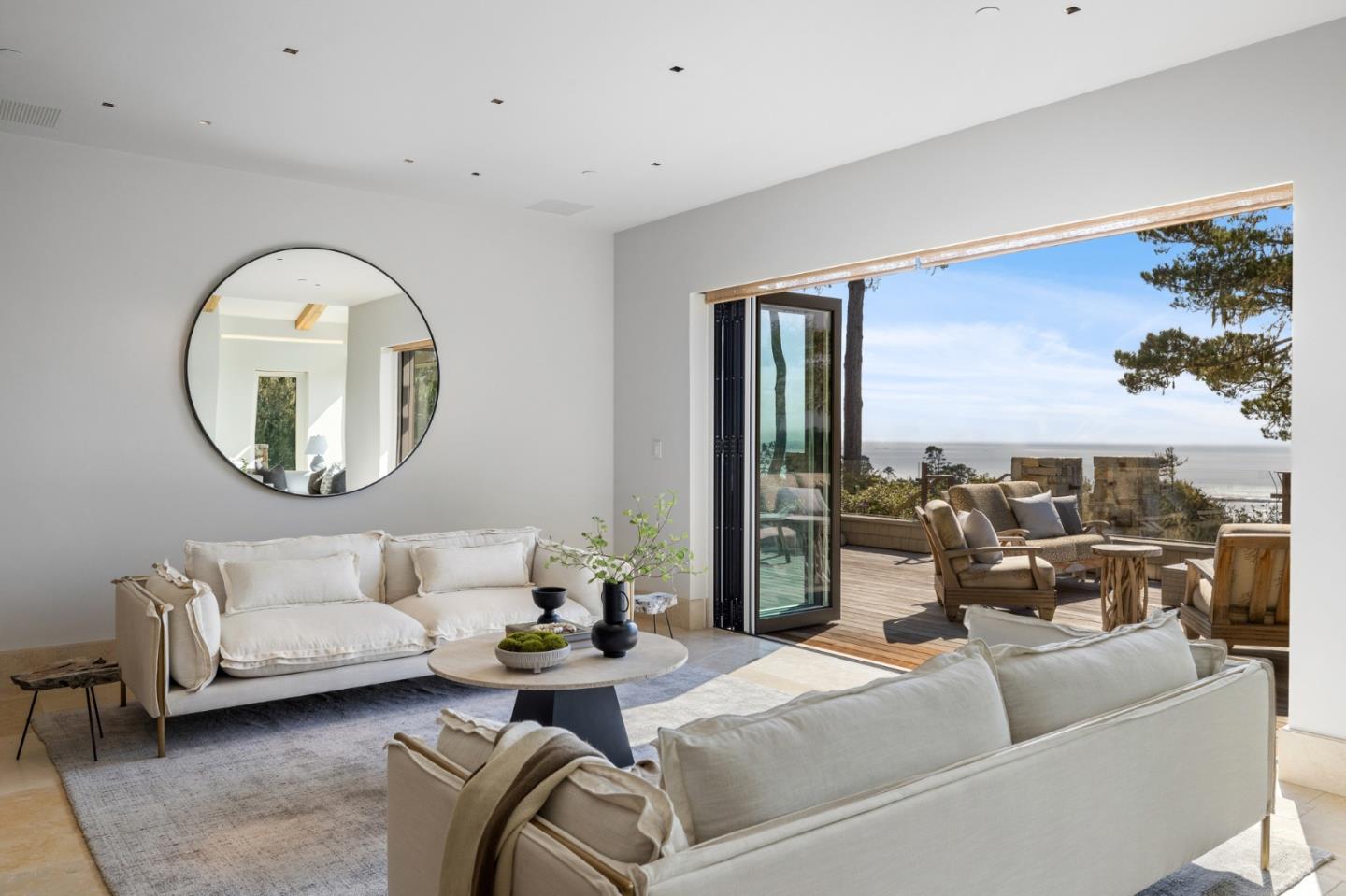 3204 Palmero Way Pebble Beach, CA 93953 - Photo 18 of 93 a living room with furniture a mirror and a large window