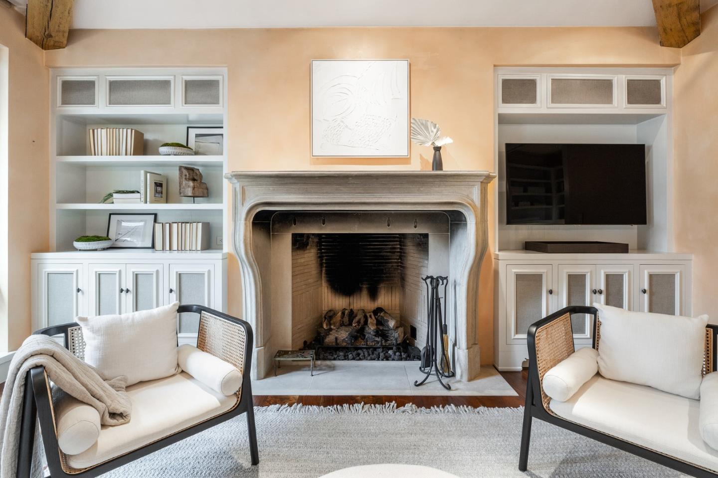 3204 Palmero Way Pebble Beach, CA 93953 - Photo 33 of 93 a living room with furniture and a fireplace