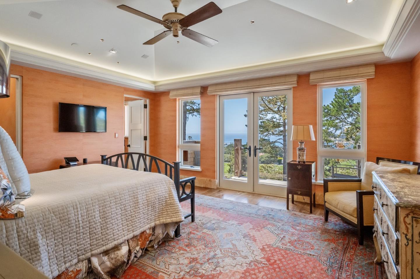 3204 Palmero Way Pebble Beach, CA 93953 - Photo 63 of 93 a bedroom with a bed and large window