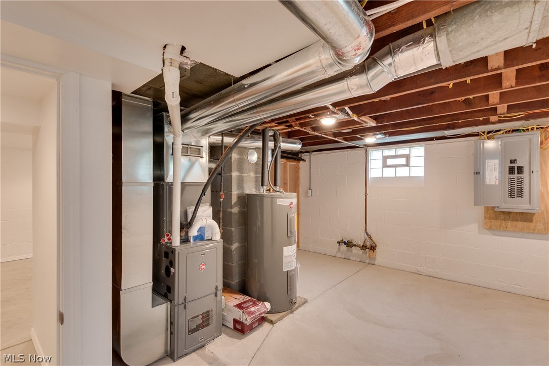 38705 Chardon Road Willoughby Hills, OH 44094 - Photo 30 of 35 New furnace - new hot water heater both Bryant - more glass block windows - city water - new electric panel