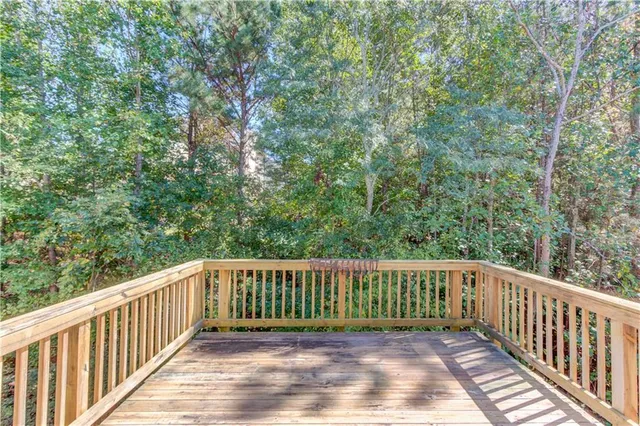 a view of a wooden fence