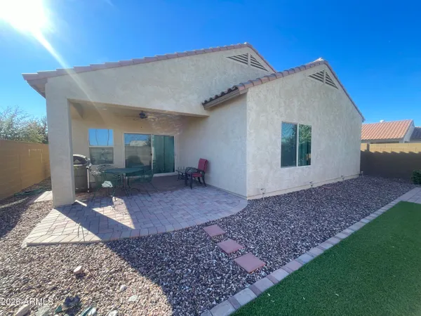 a view of a house with a patio