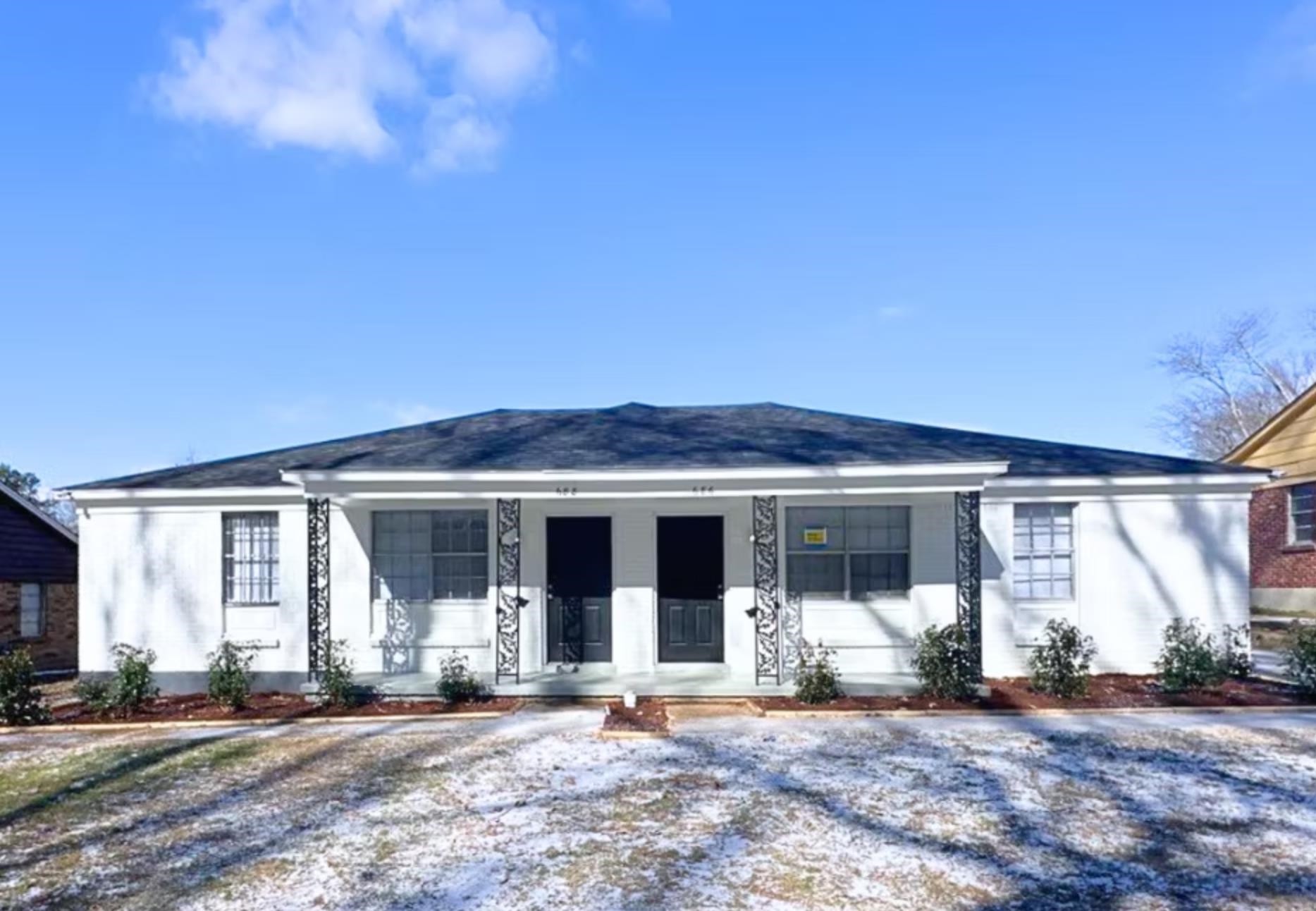 View of front of home with covered porch