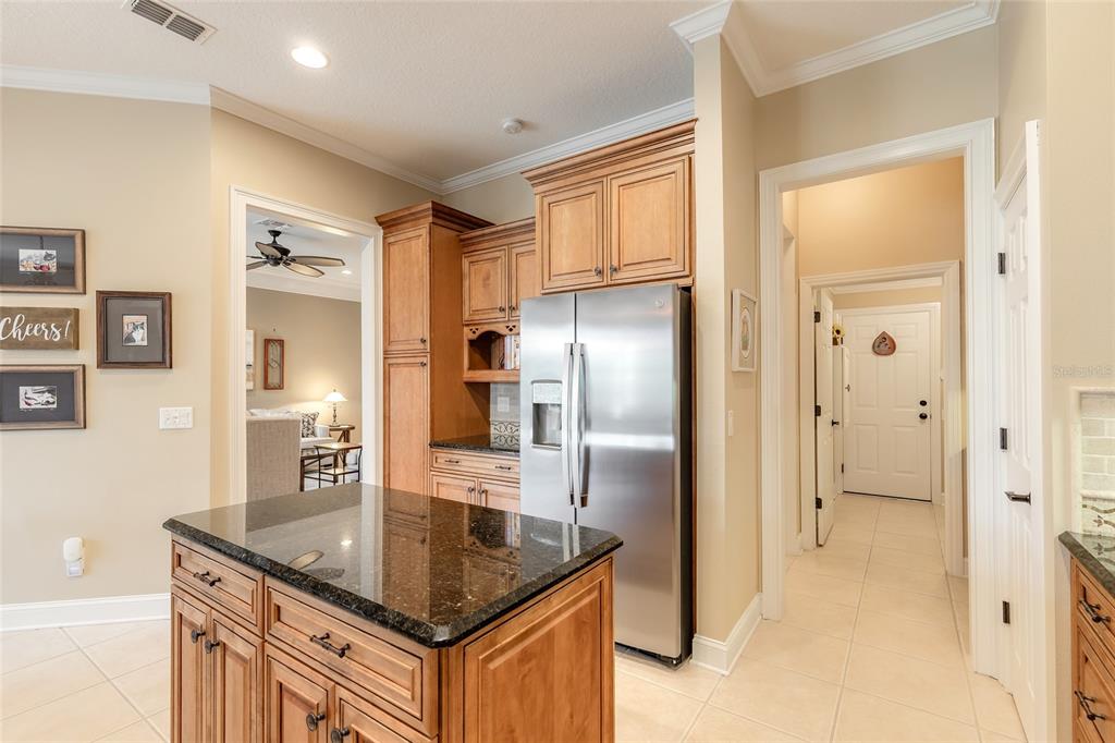 10915 Ledgement Lane Windermere, FL 34786 - Photo 19 of 60 a kitchen with granite countertop a refrigerator and countertop