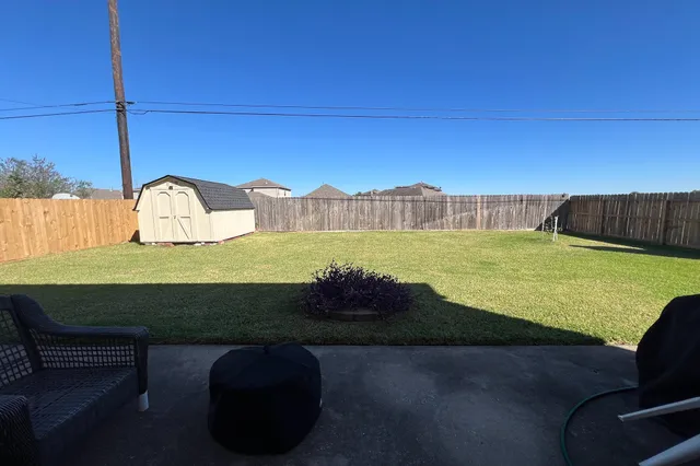 a view of outdoor space with seating