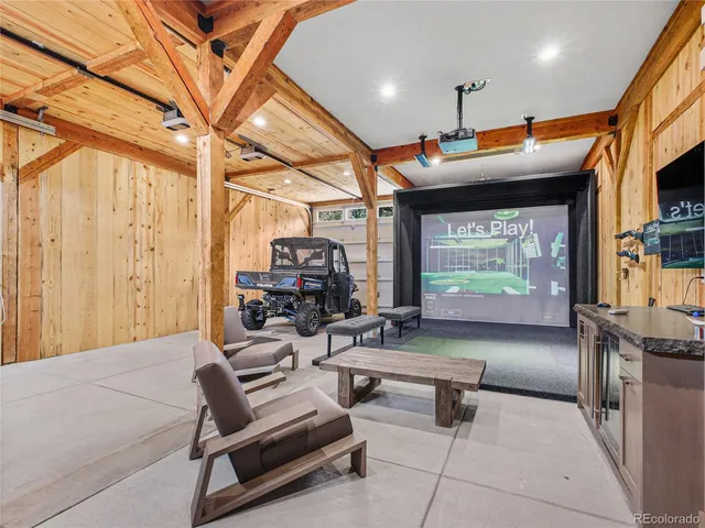 a outdoor space with lots of tables and chairs