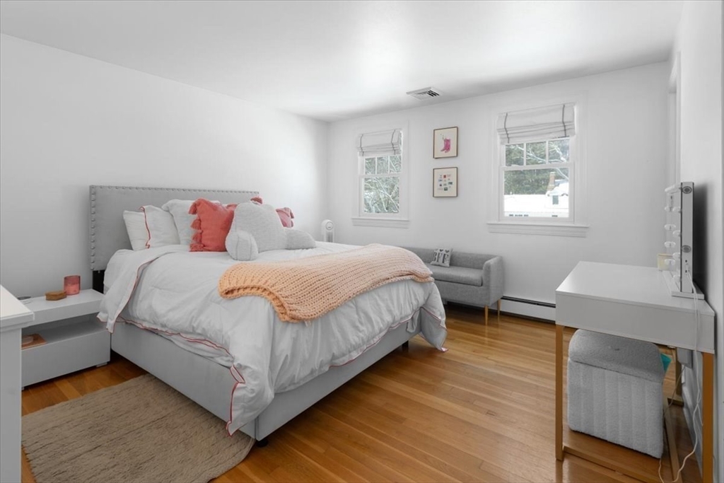 8 Village Lane Hingham, MA 02043 - Photo 26 of 36 a bed room with a bed a table and a window