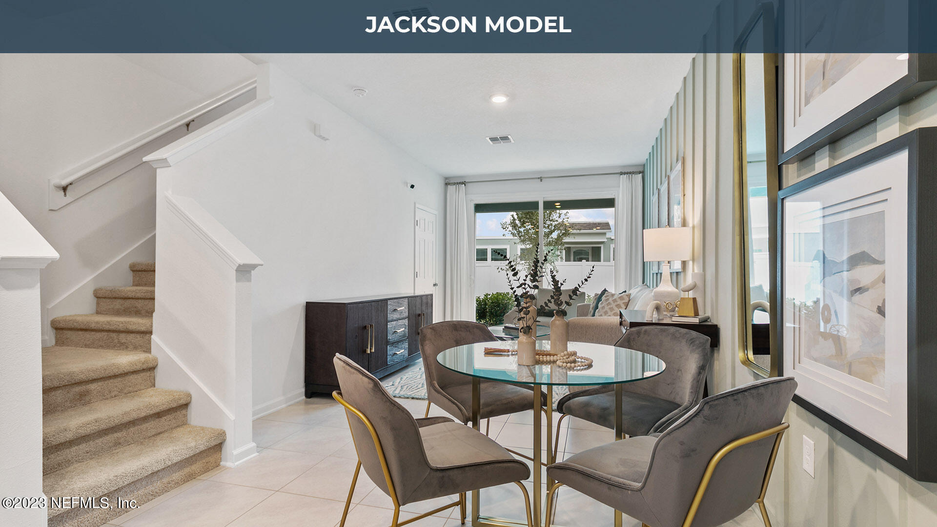 8357 Retrograde Road Jacksonville, FL 32256 - Photo 5 of 34 a view of a dining room with furniture and wooden floor