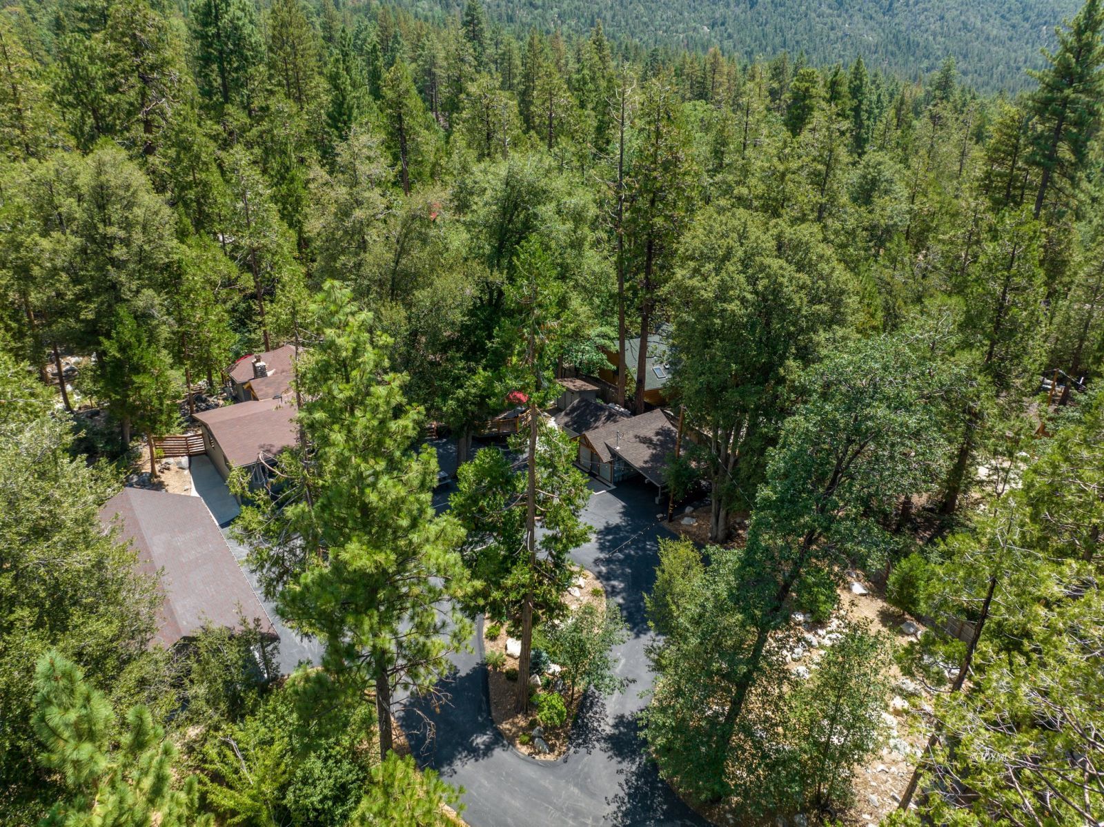 25010 Tahquitz Road Idyllwild, CA 92549 - Photo 84 of 93 an aerial view of residential house with outdoor space and trees all around
