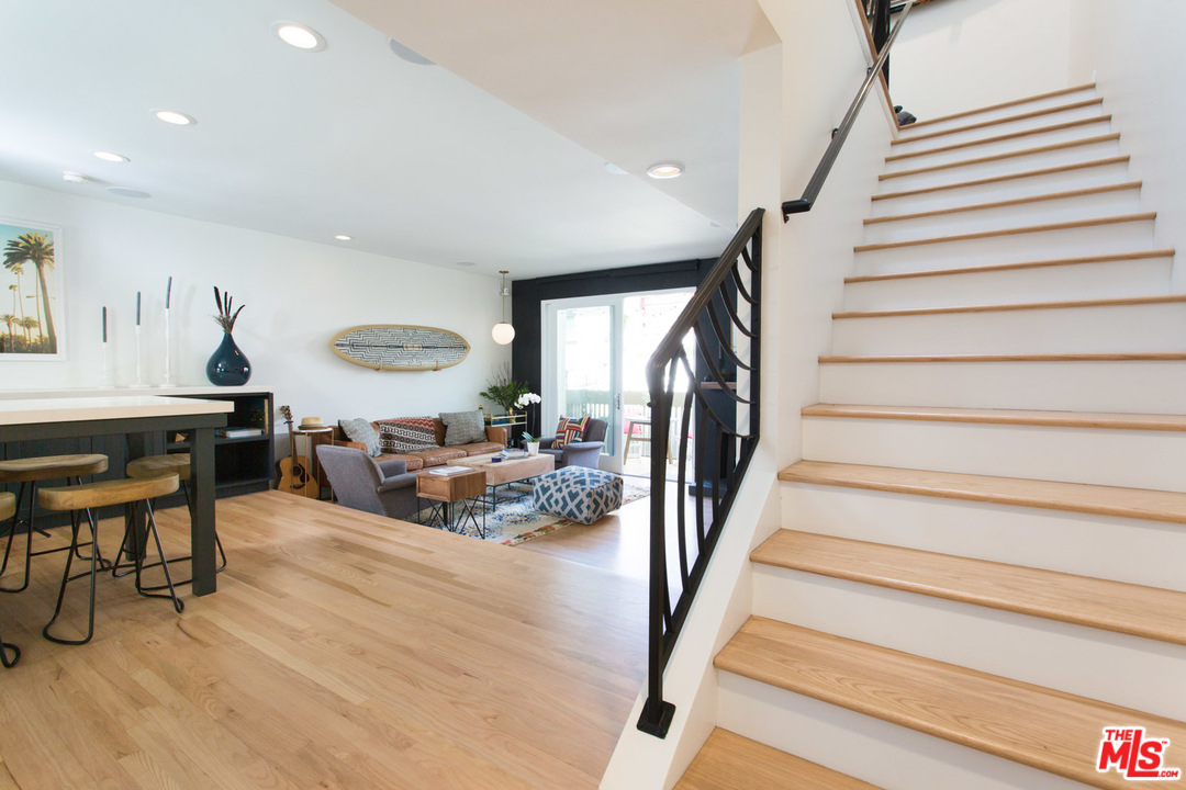 631 Strand Street, Unit 2 Santa Monica, CA 90405 - Photo 9 of 30 a view of entryway livingroom and hall with wooden floor