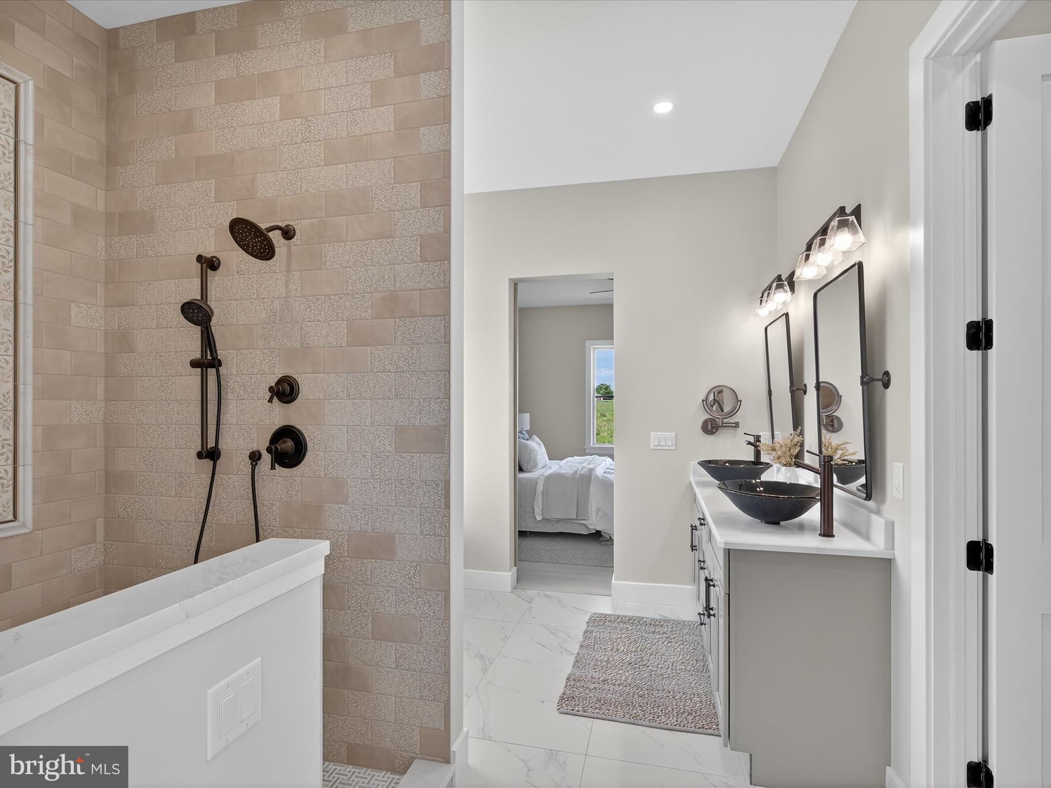 297 Sarsen Drive Lititz, PA 17543 - Photo 40 of 67 a bathroom with a sink a mirror and a shower