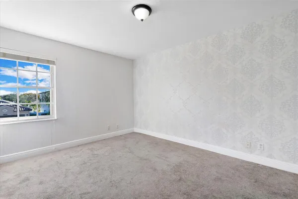 an empty room with a window