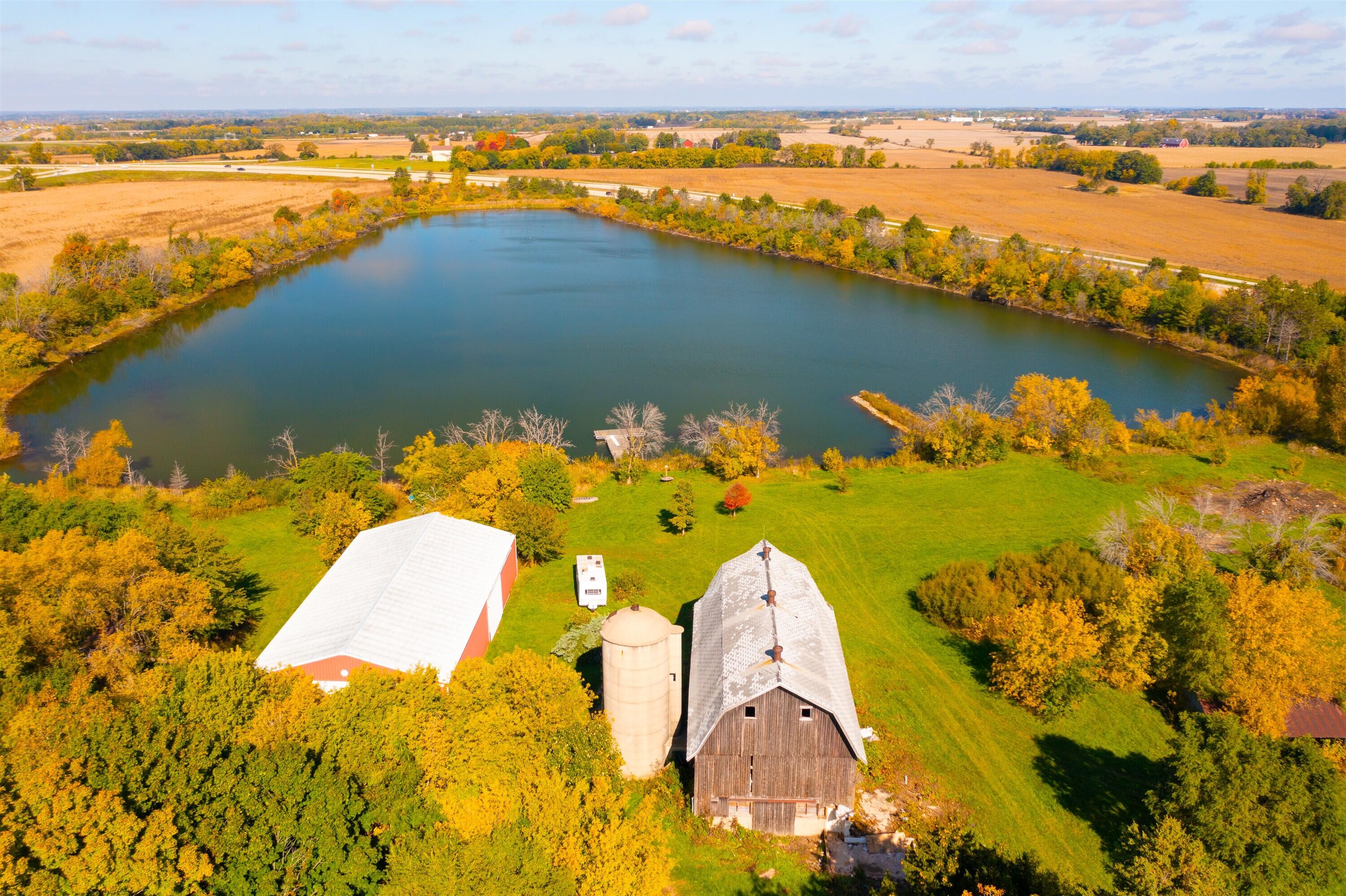 W4264 Sporleder Road Geneva, WI 53121 - Photo 7 of 29 Overhead from Drone